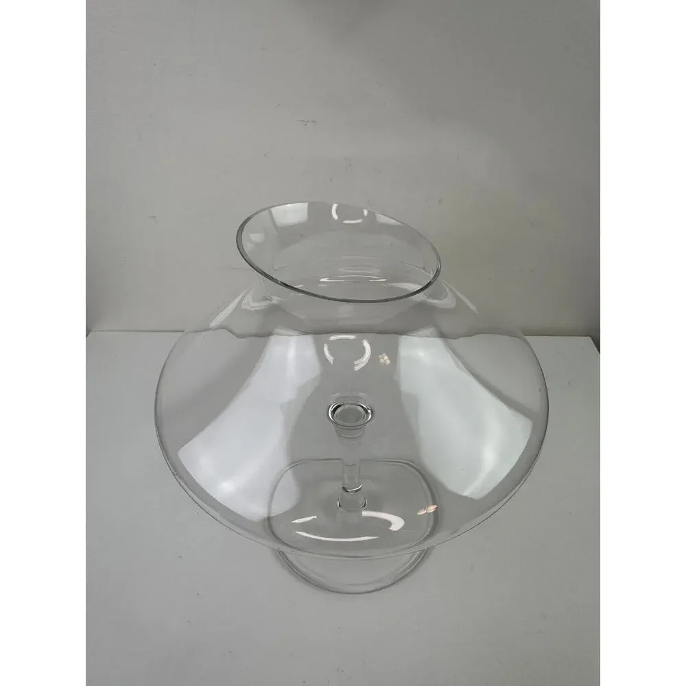 LARGE Clear Wine Decanter Lead-Free Crystal Glass Casual Drinking Hand Blown